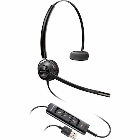 Poly EncorePro 545 Wired Over-the-head, On-ear Mono Headset - Black