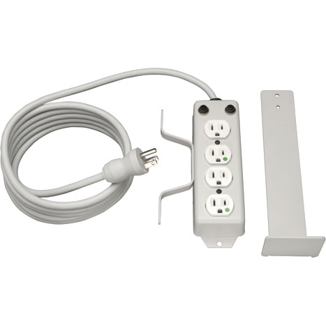 Tripp Lite by Eaton For Patient-Care Vicinity - UL 1363A Medical-Grade Power Strip, 4 Hospital-Grade Outlets, 10 ft. (3.05 m) Cord, Drip Shield