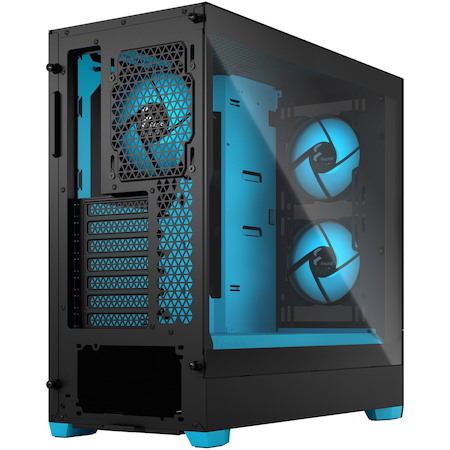 Fractal Design Pop Air RGB Computer Case - Mini ITX, Mini ATX, ATX Motherboard Supported - Tower - Steel, Tempered Glass - Cyan
