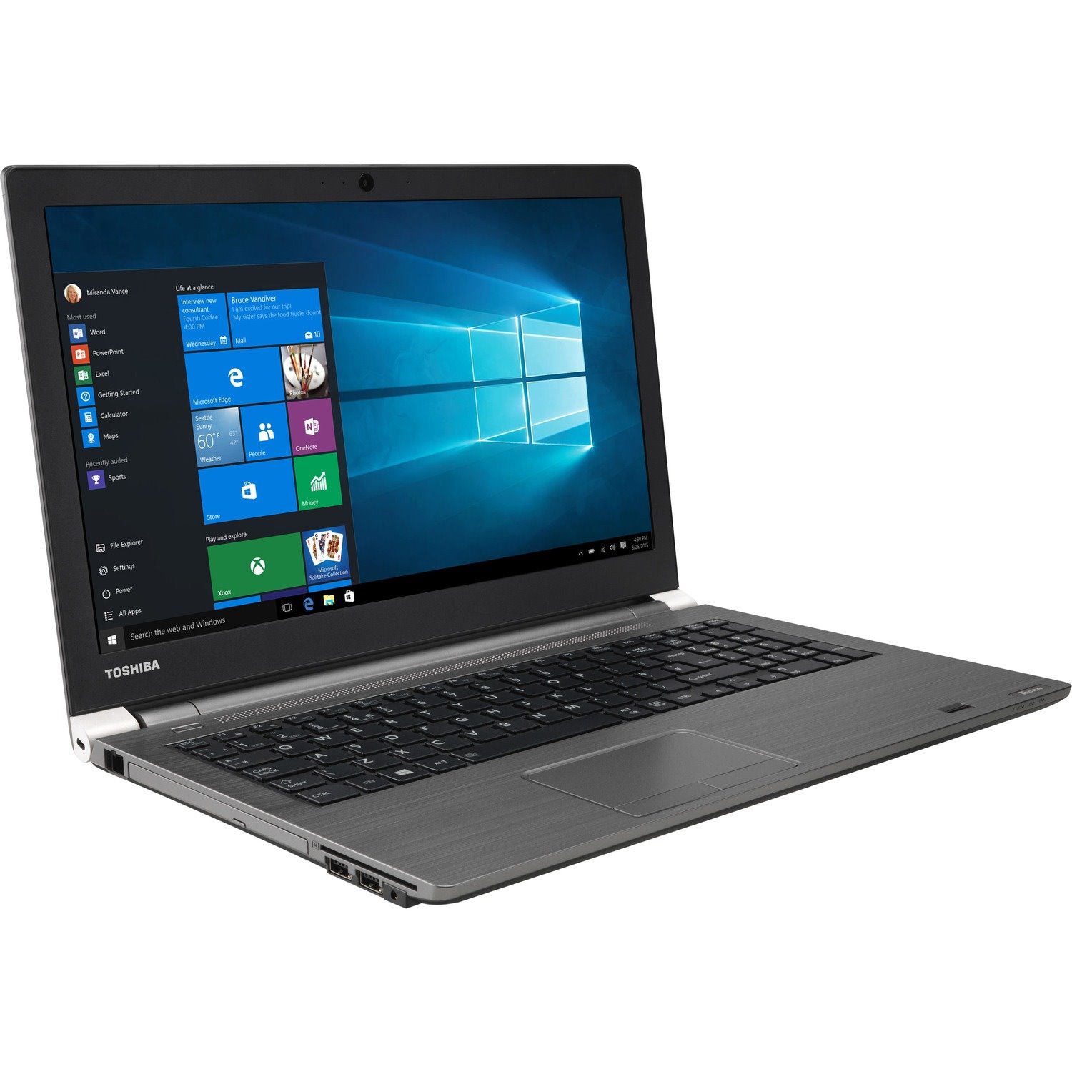 Toshiba Tecra A50-C 15.6" Notebook - 1920 x 1080 - Intel Core i7 6th Gen i7-6500U Dual-core (2 Core) 2.50 GHz - 8 GB Total RAM - 500 GB HDD - Black