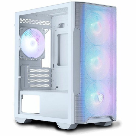 MSI MAG FORGE M100R Gaming Computer Case - Micro ATX, Mini ITX Motherboard Supported - Tower - Tempered Glass, Mesh - White