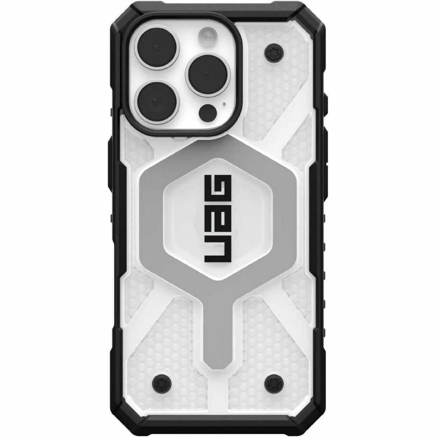 Urban Armor Gear Pathfinder Clear iPhone 16 Pro Case - Ice/Silver