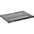 StarTech.com 1U 4-Post 19.5 to 38in Adjustable Mounting Depth Vented Rack Mount Shelf - Heavy Duty Fixed Rack Shelf - 330lbs / 150kg - 27.5in Deep