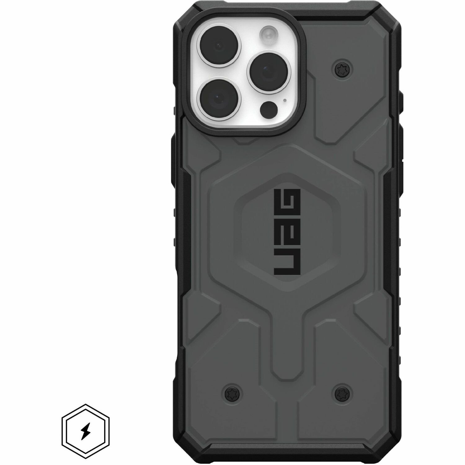 Urban Armor Gear Pathfinder Robuust Case voor Apple iPhone 16 Pro Max Smartphone - Zilver
