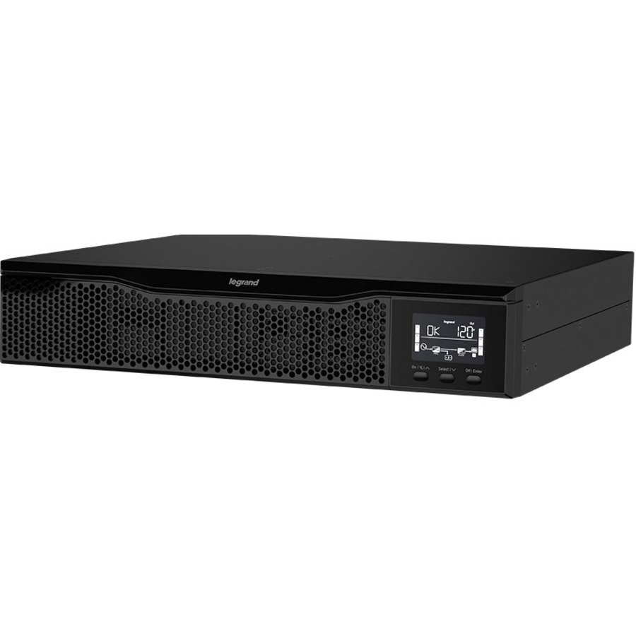 Legrand UPS, Online, LCD, 2000VA, 120V, 2U, (8) 5-20R, 5-20P Cord