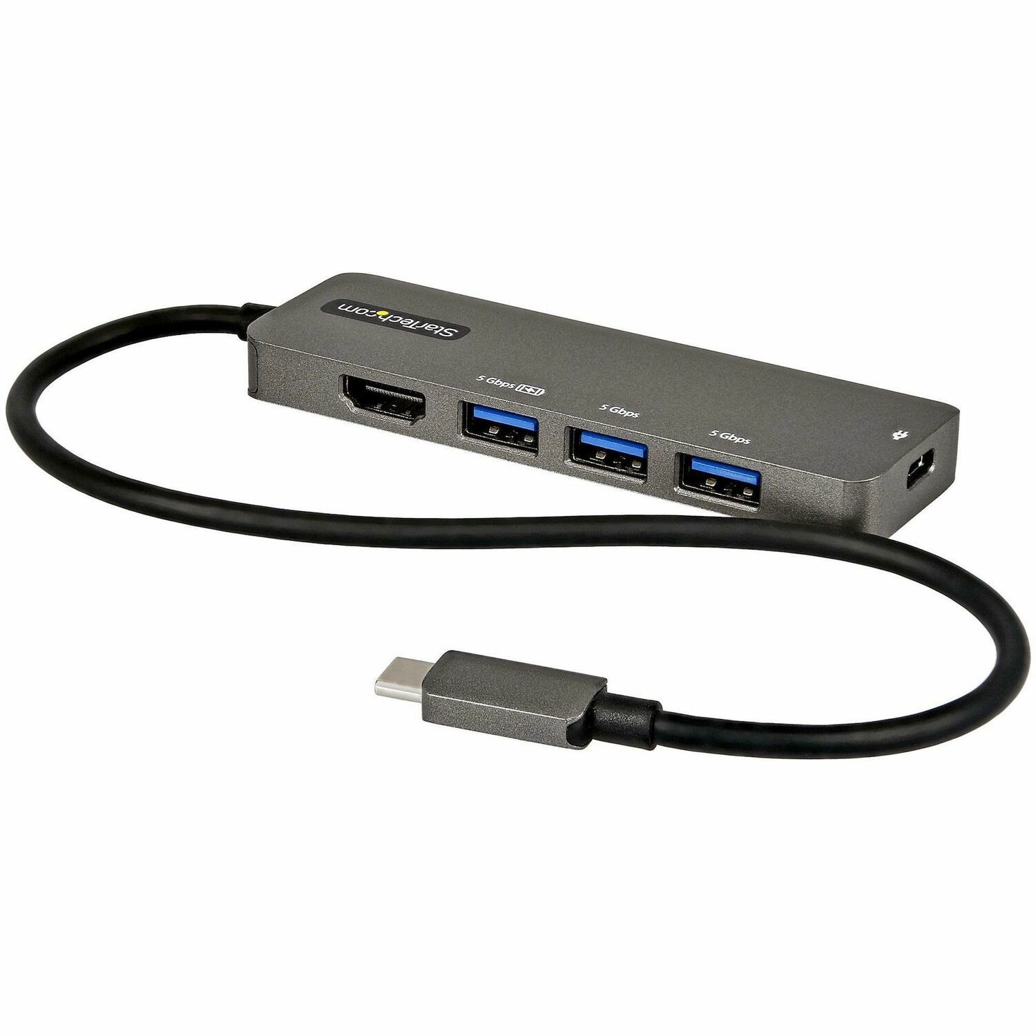 StarTech.com USB C Multiport Adapter, USB-C naar HDMI 4K 60Hz (HDR10), 100W PD Pass-Through, 4xUSB 3.0, USB Type-C Mini Dock