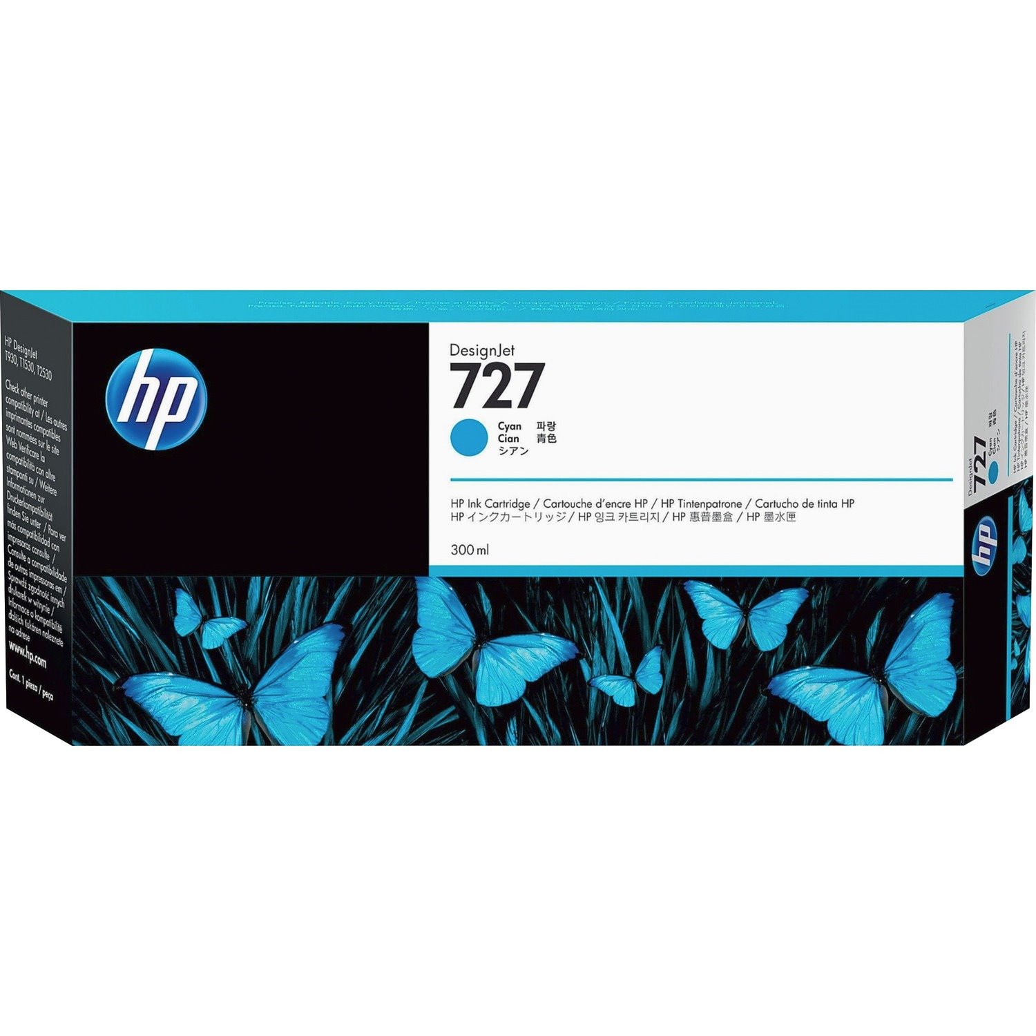 HP 727 Original Inkjet Ink Cartridge - Cyan Pack