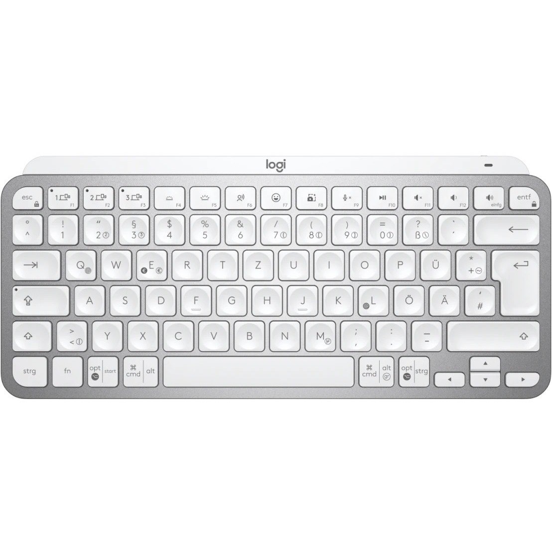 Logitech MX Keys Mini for Business Keyboard - Wireless Connectivity - International English - Pale Gray