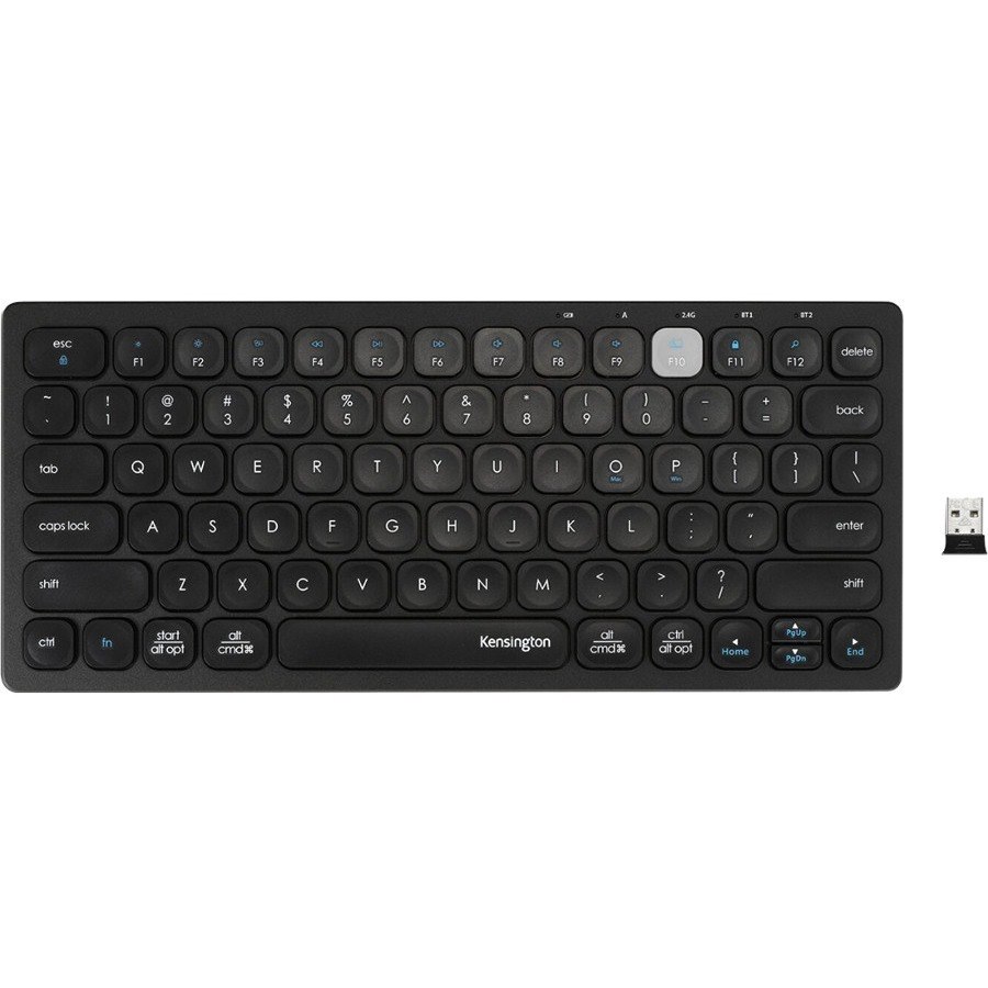 Kensington Keyboard - Wireless Connectivity - USB Interface - Black