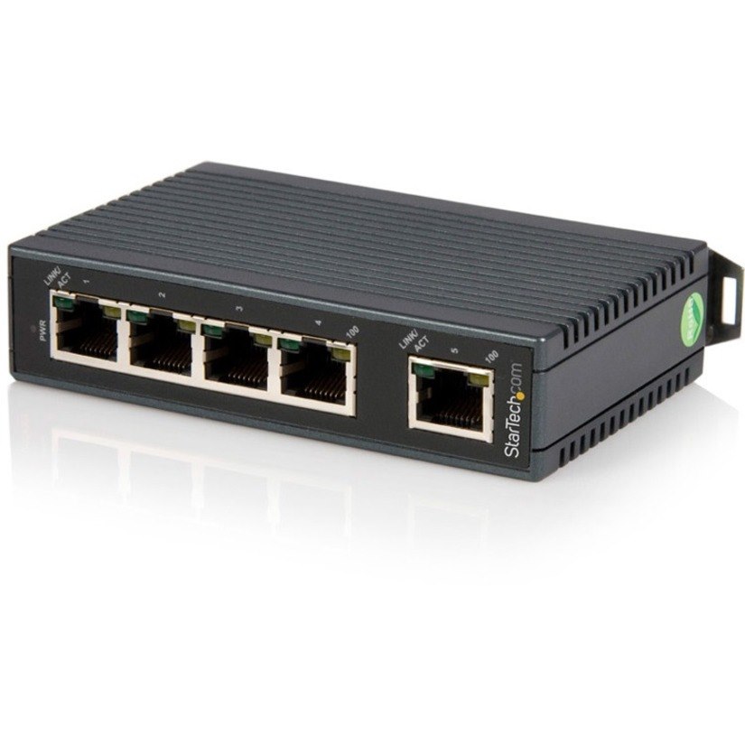 StarTech.com 5 Port Industrial Ethernet Switch - DIN Rail Mountable