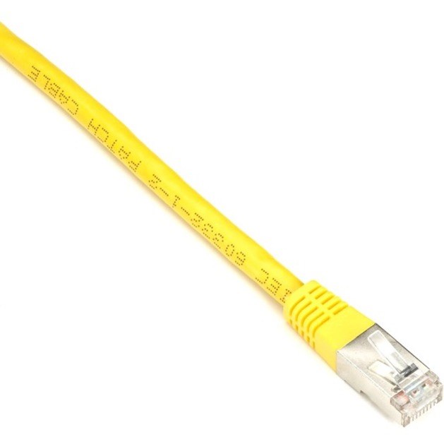 Black Box CAT6 250-MHz Stranded Patch Cable Slim Molded Boot - S/FTP, CM PVC, Yellow, 7FT