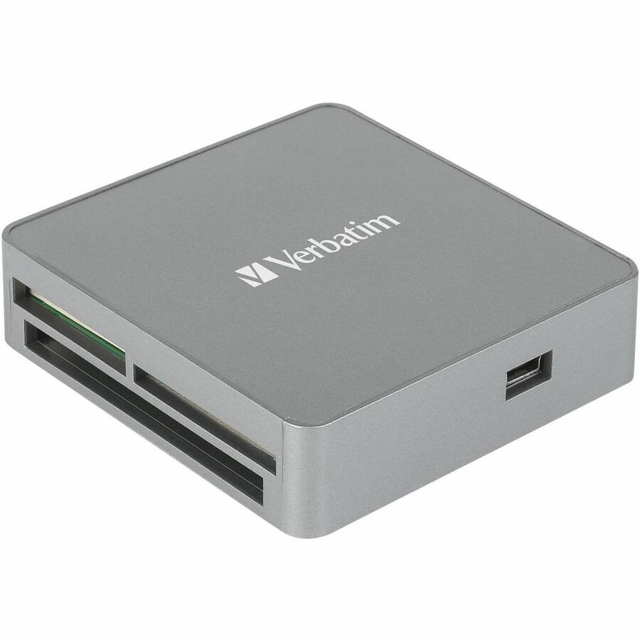 Verbatim USB 2.0 All- in-1 Card Reader / Hub including SD, SDHC, SDXC, microSD, microSDHC, microSDXC, CF-1, Memory Stick, and MS-Pro Duo