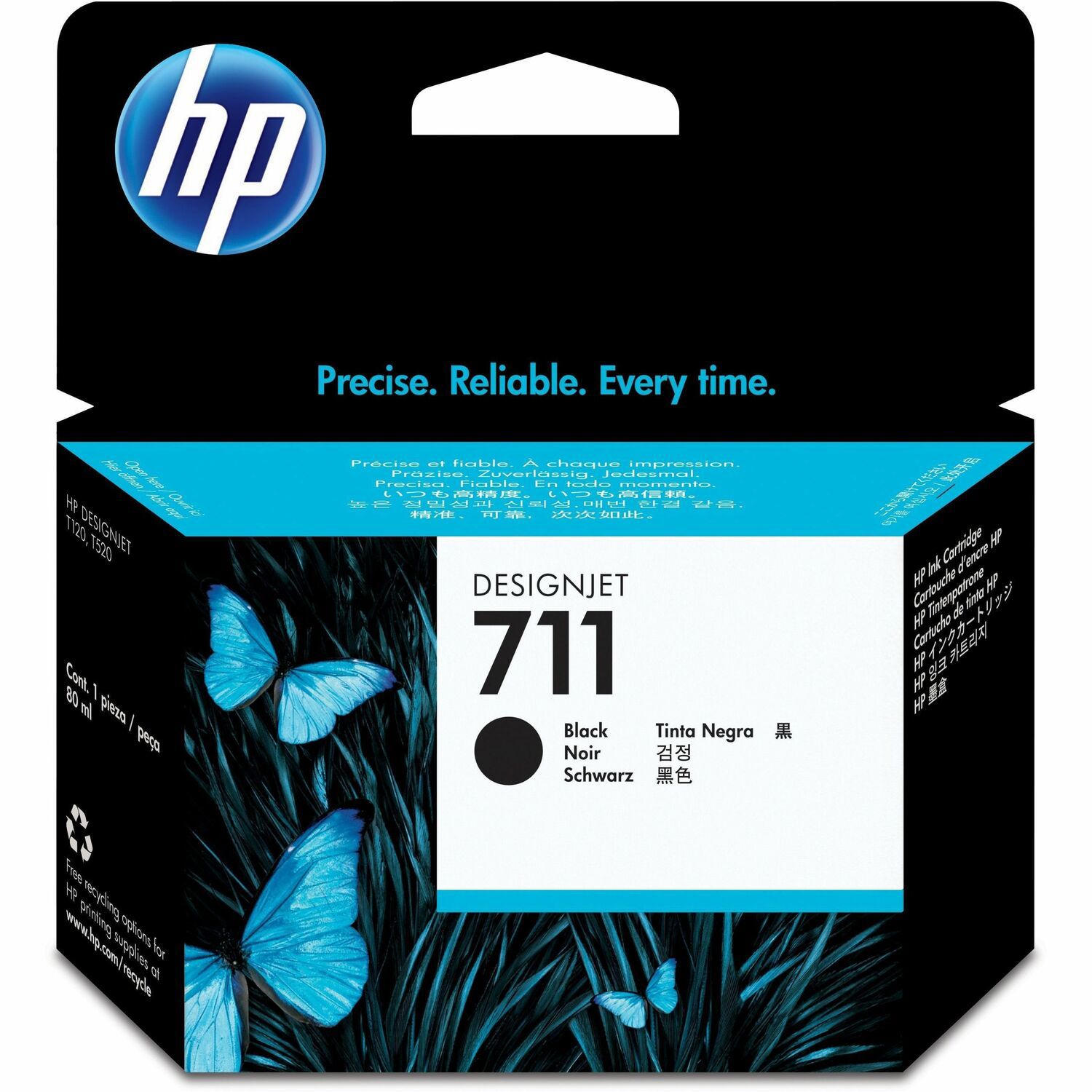 HP 711 Tintenstrahl Tintenpatrone - Schwarz - Original - 1 Each