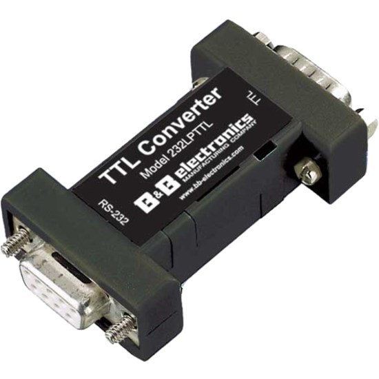 B+B SmartWorx Serial RS-232 DB9 Female To TTL DB9 Male Port Powered Converter