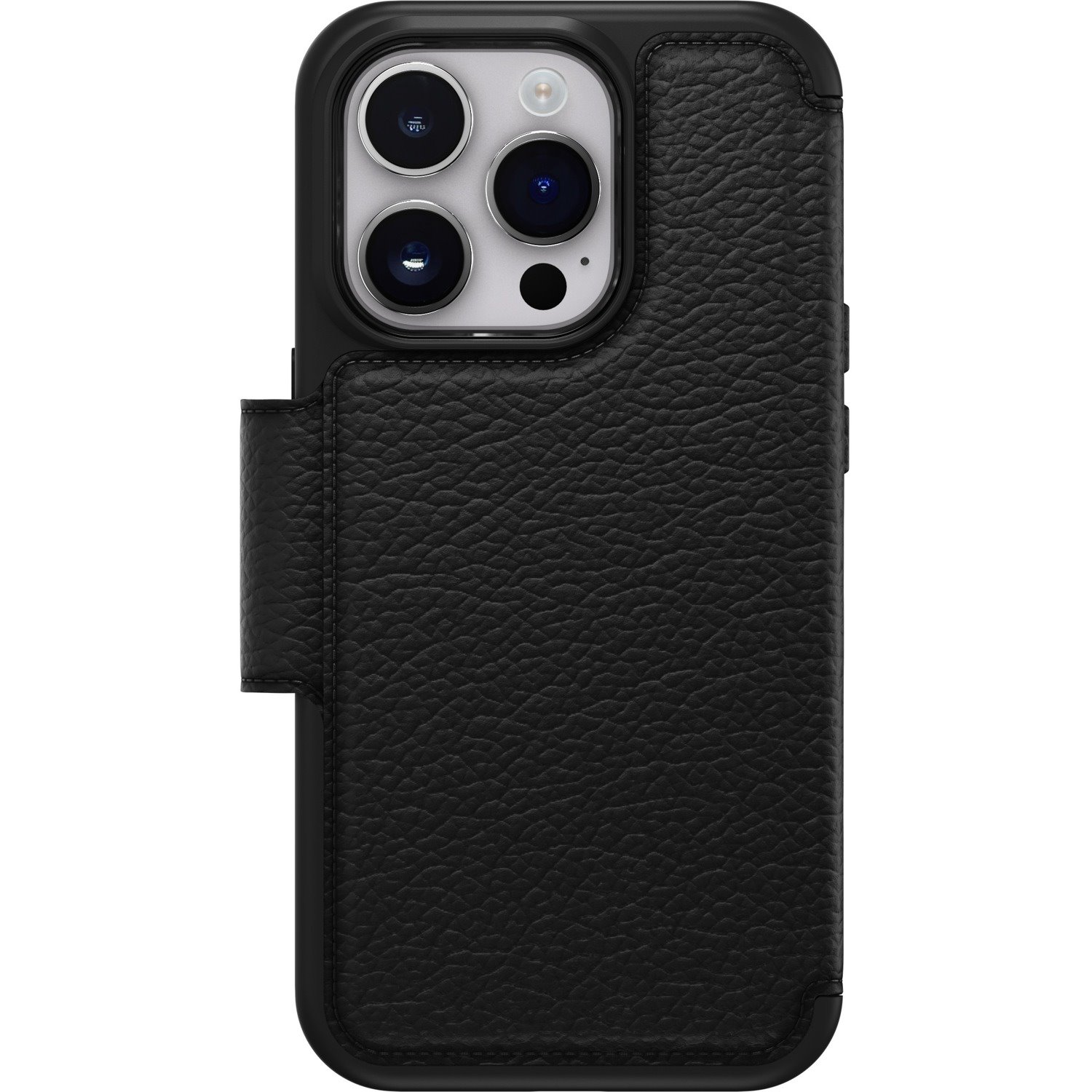 OtterBox Strada Carrying Case (Folio) Apple iPhone 14 Pro Smartphone - Shadow (Black)