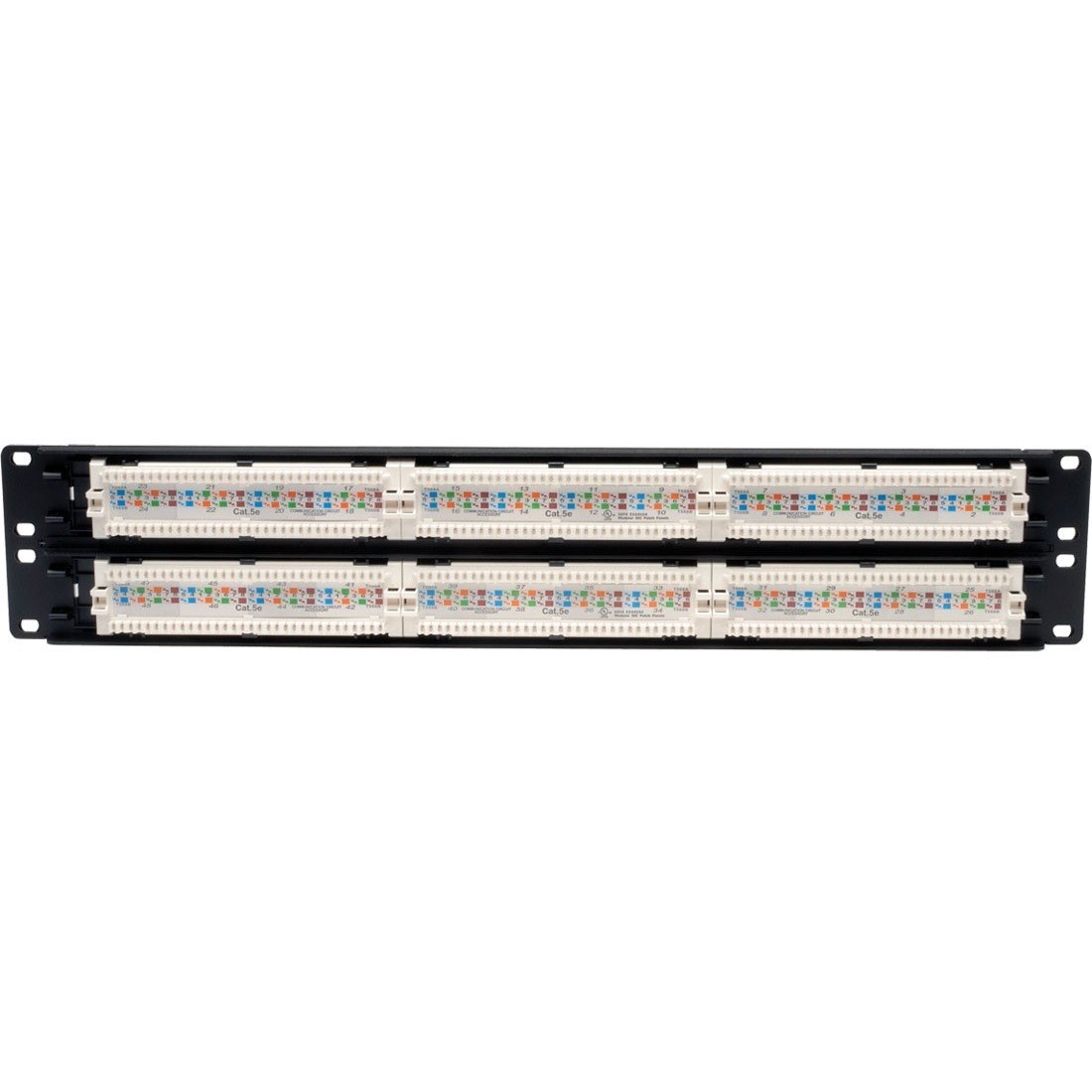 Eaton Tripp Lite Series 48-Port 2U Rack-Mount Cat5e 110 Patch Panel, 568B, RJ45 Ethernet, TAA