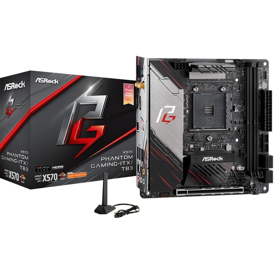 ASRock X570 PHANTOM GAMING-ITX/TB3 Desktop Motherboard - AMD X570 Chipset - Socket AM4 - Mini ITX