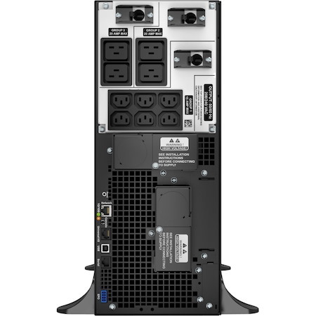 APC Smart-UPS On-Line, 6kVA/6kW, Tower, 208V, 6x C13+4x C19 IEC outlets, Network Card+SmartSlot, Extended runtime, W/O rail kit