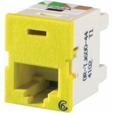 Ortronics Clarity 6 TracJack, T568A/B, 180 degree, Yellow