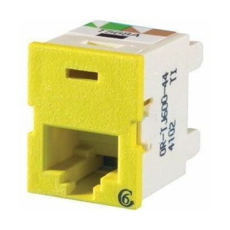 Ortronics Clarity 6 TracJack, T568A/B, 180 degree, Yellow