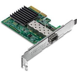 TRENDnet 10 Gigabit PCIe SFP+ Network Adapter, Convert A PCIe Slot Into A 10G SFP+ Slot, Supports 802.1Q, Standard & Low-Profile Brackets Included, Compatible With Windows & Linux, Black, TEG-10GECSFP