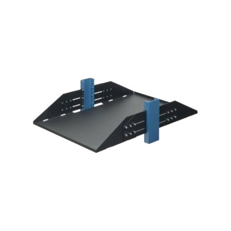Rack Solutions 3U 2Post Adjustable Center Mount Solid Shelf 29in (D) - Flanged Up