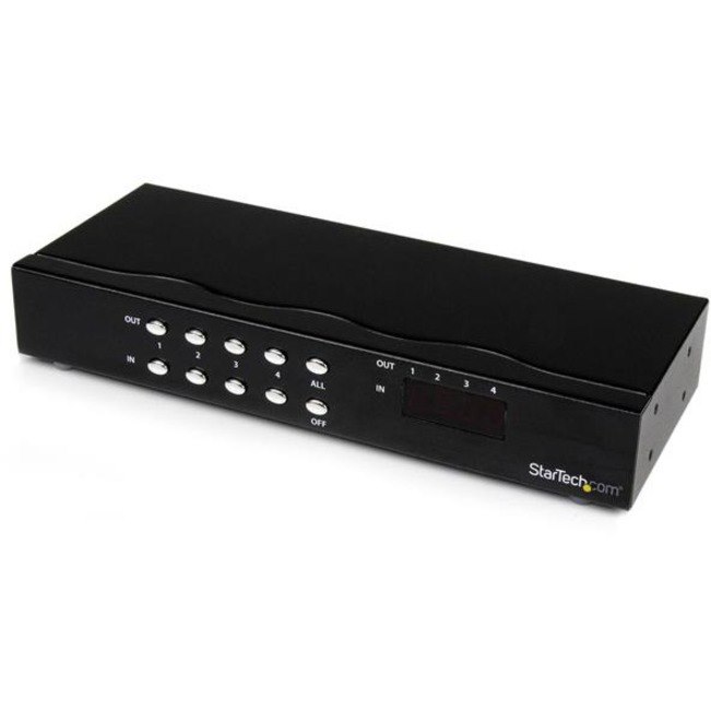 StarTech.com 4x4 VGA Video Matrix Switch Splitter with Audio