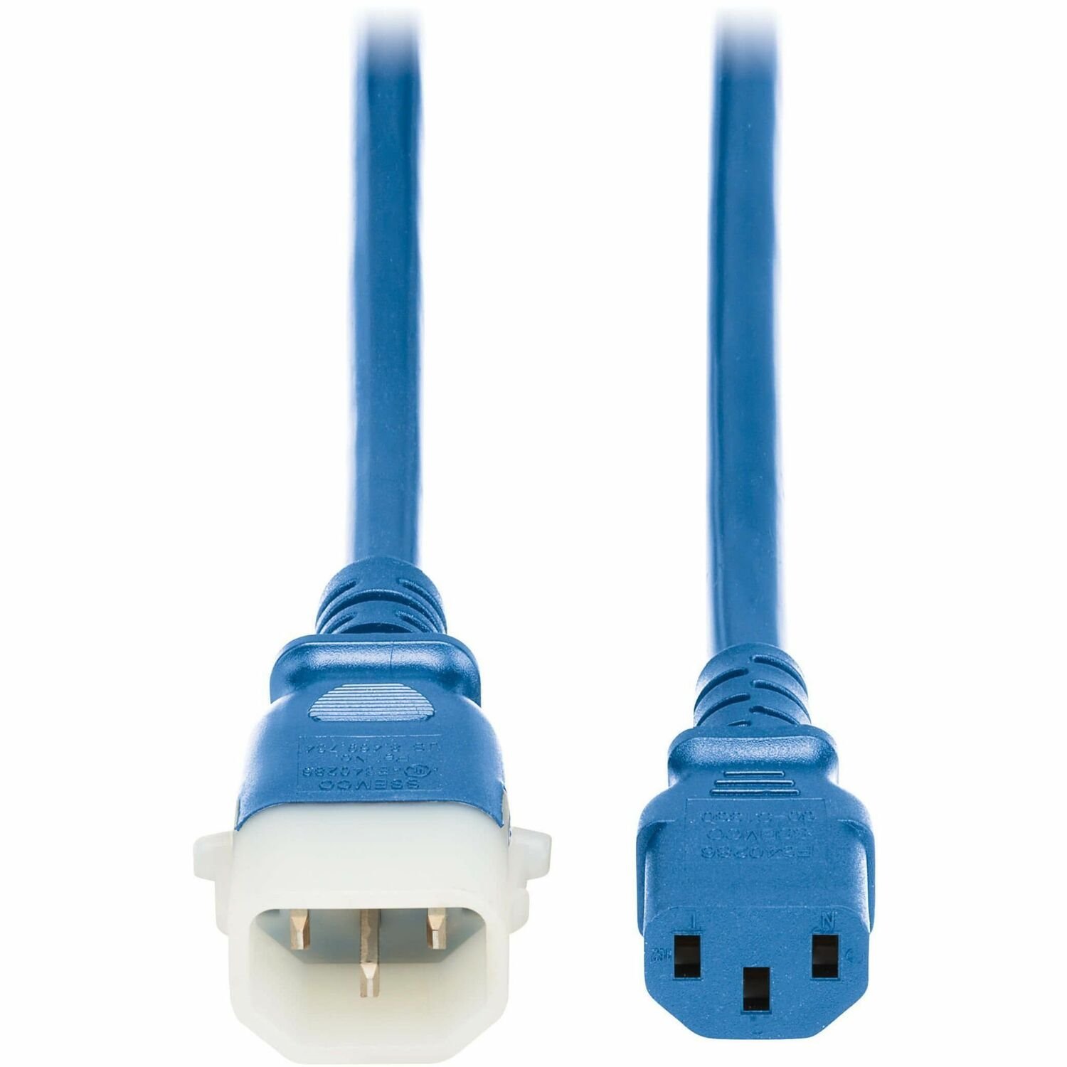 Eaton Tripp Lite Series PDU Power Cords, C13 to P-Lock C14 - Heavy-Duty, 15A, 250V, 14 AWG, 10 ft. (3.1 m), Blue, 6 Pack