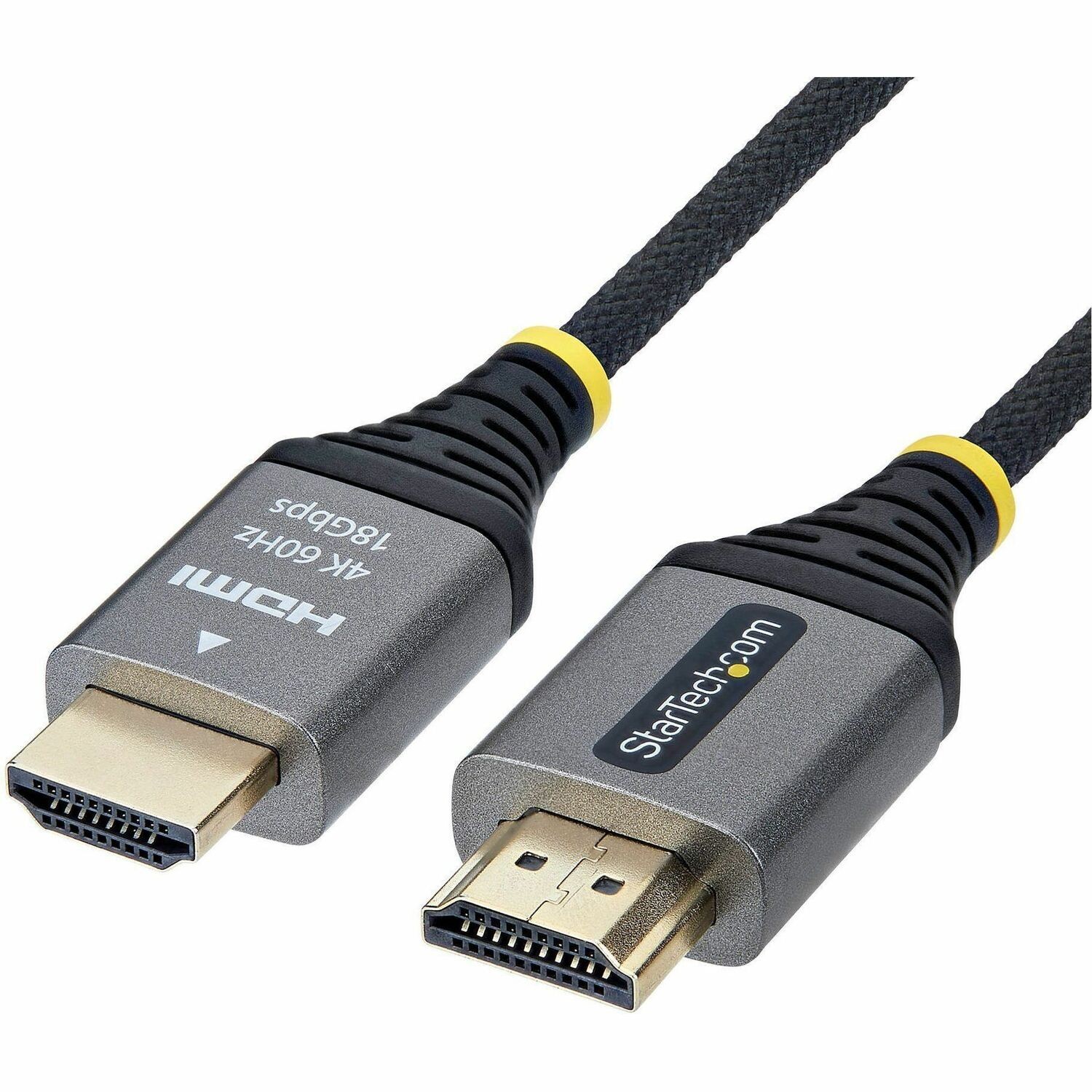 StarTech 1m (3ft) Premium Certified High Speed HDMI Cable, Ultra Flexible HDMI Cable, 4K60Hz/1440p144Hz, Braided HDMI 2.0 Cord