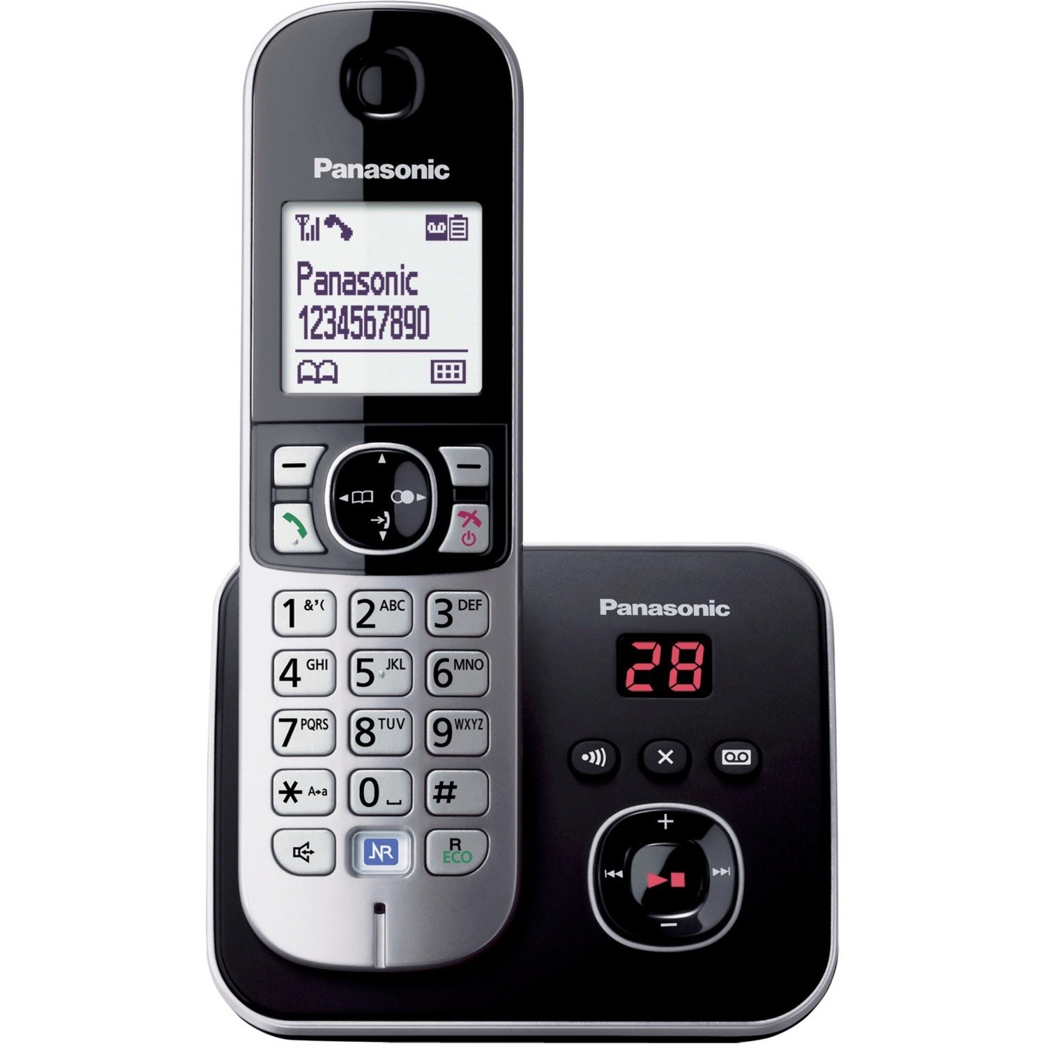 Panasonic KX-TG6824 DECT Cordless Phone - Black