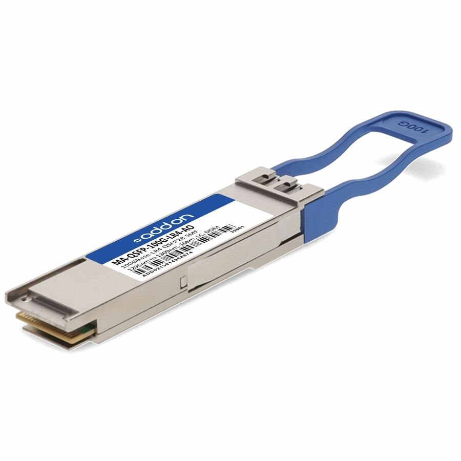 AddOn Cisco&reg; Meraki MA-QSFP-100G-LR4 Compatible 100GBase-LR4 QSFP28 Transceiver (SMF, 1295nm to 1309nm, 10km, LC, DOM)