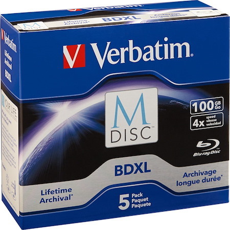 Verbatim Blu-ray Recordable Media - BDXL - 6x - 100 GB - 5
