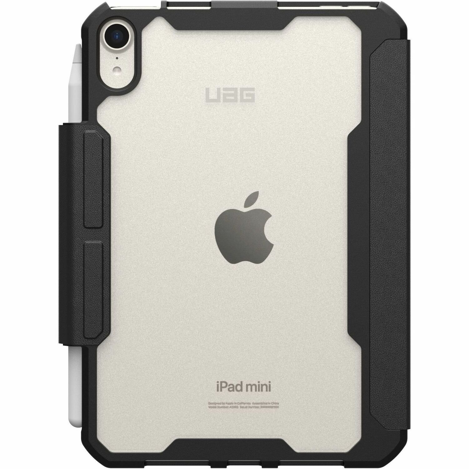 Urban Armor Gear Essential Armor Carrying Case (Folio) Apple iPad mini (2021), iPad mini (2024), iPad mini (7th Generation) Tablet - Black, Clear