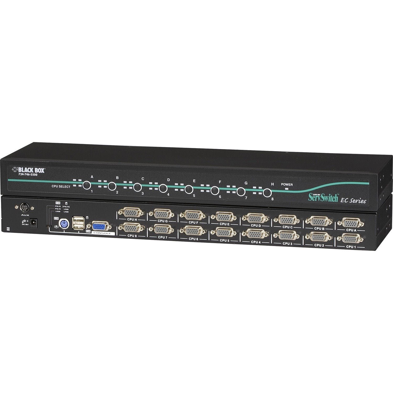 Black Box EC Series KVM Switch for PS/2 or USB Servers and PS/2 or USB Consoles - 16-Port