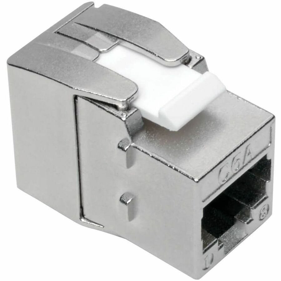 Eaton Tripp Lite Series Keystone Jack Cat6a/Cat6/Cat5e, RJ45, Shielded, Dust Cap - Toolless, PoE/PoE+ Compliant, TAA