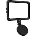 CTA Digital Magnetic LED Light Panel for Enhanced Virtual Communication (Black)