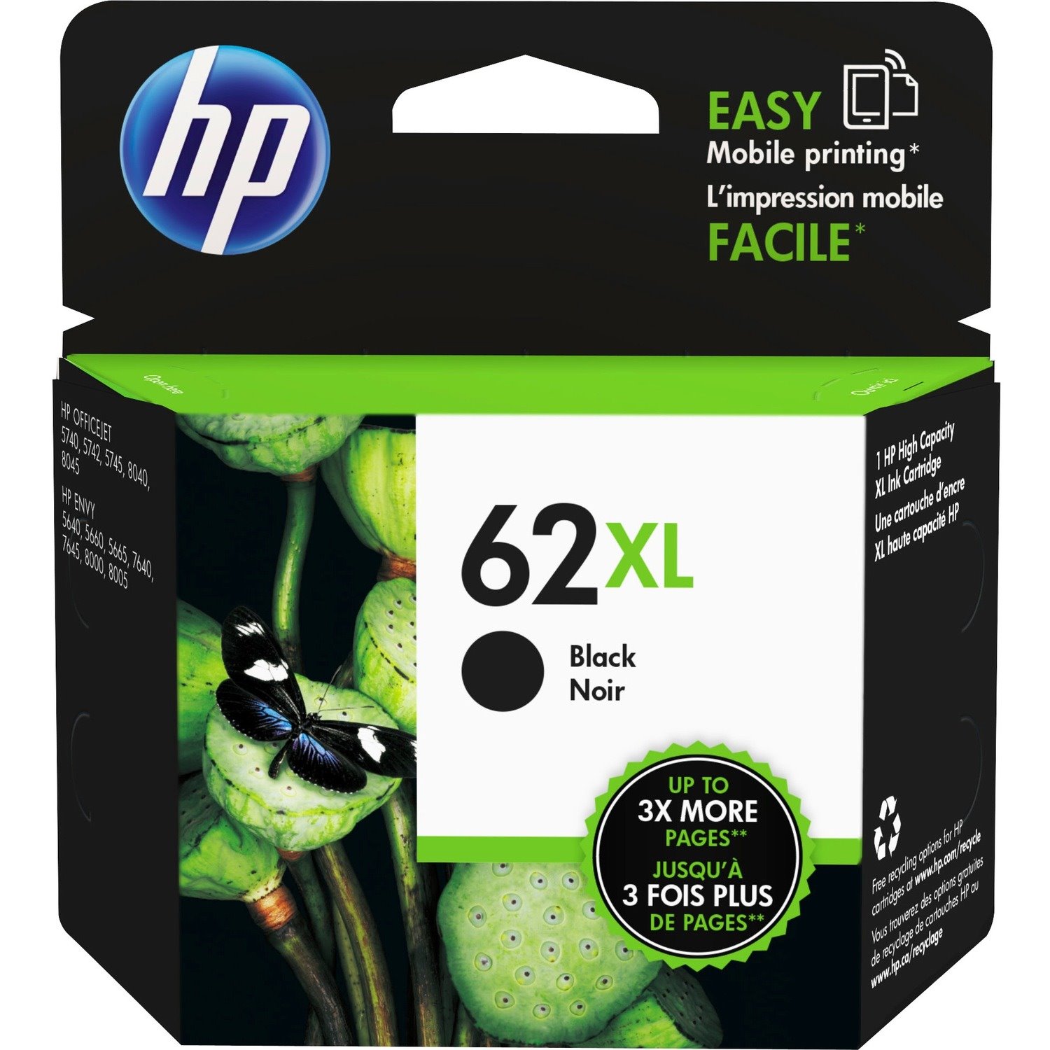 HP 62XL Original Inkjet Ink Cartridge - Black Pack