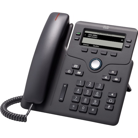 Cisco 6851 IP Phone - Corded - 3 Multiple Conferencing - Wall Mountable, Desktop - Charcoal