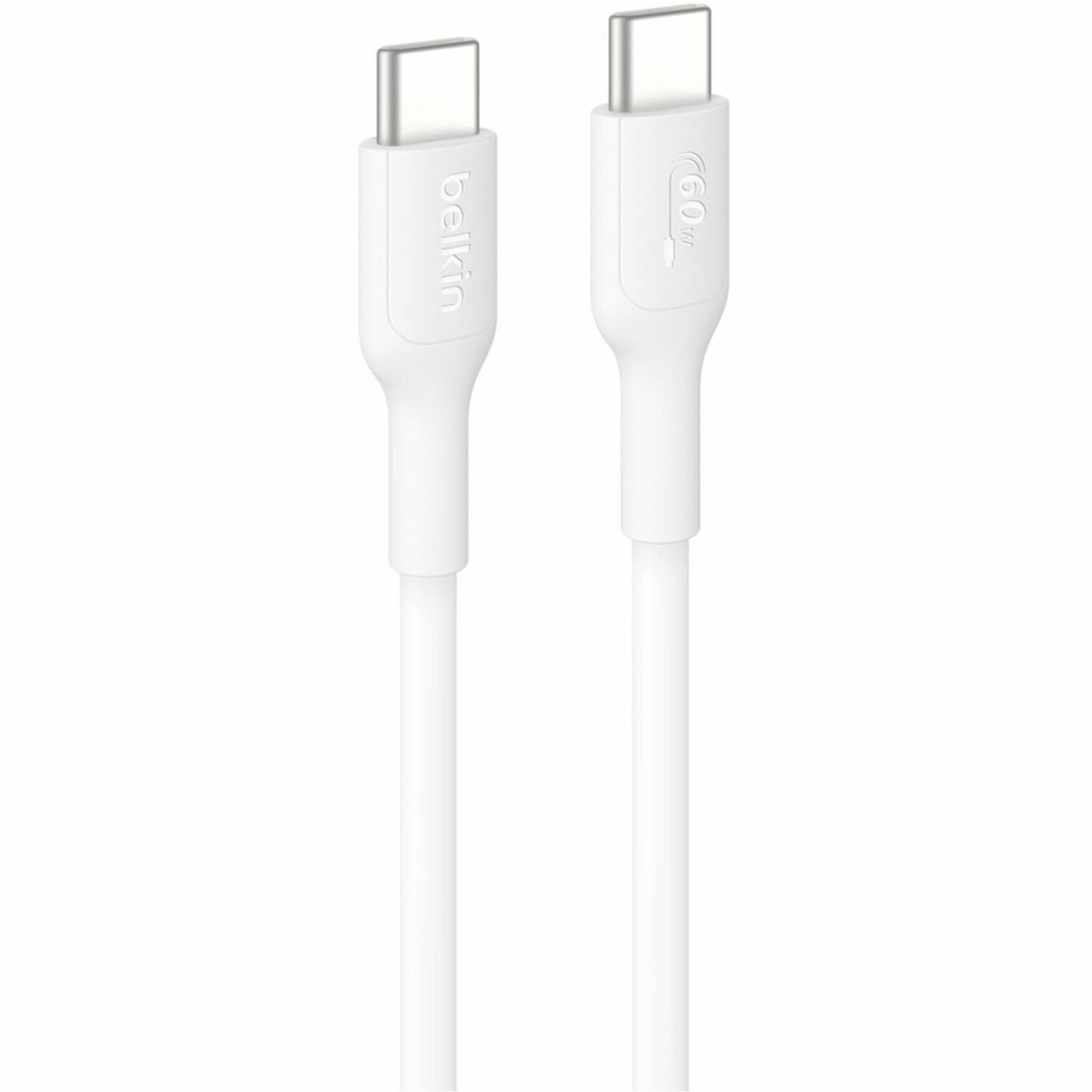 Belkin BoostChargee Usb-C To Usb-C 60W 2.0, PCR Cable, 1M, White (CAB023fq1MWH), iPhone ,iPad,Samsung Galaxy, Usb - If Certified, 2 Years Warranty