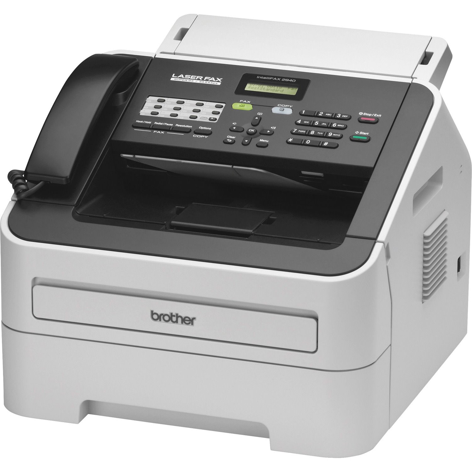 Brother IntelliFAX FAX-2940 Laser Multifunction Printer - Monochrome - Gray