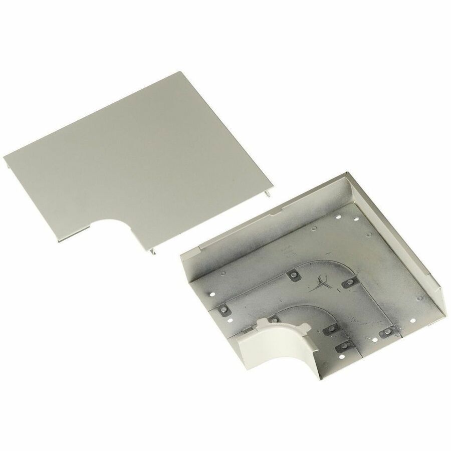 Hubbell Premise Wiring Metal Raceway, HBL6750 Series, Left/Right Flat Elbow, Ivory