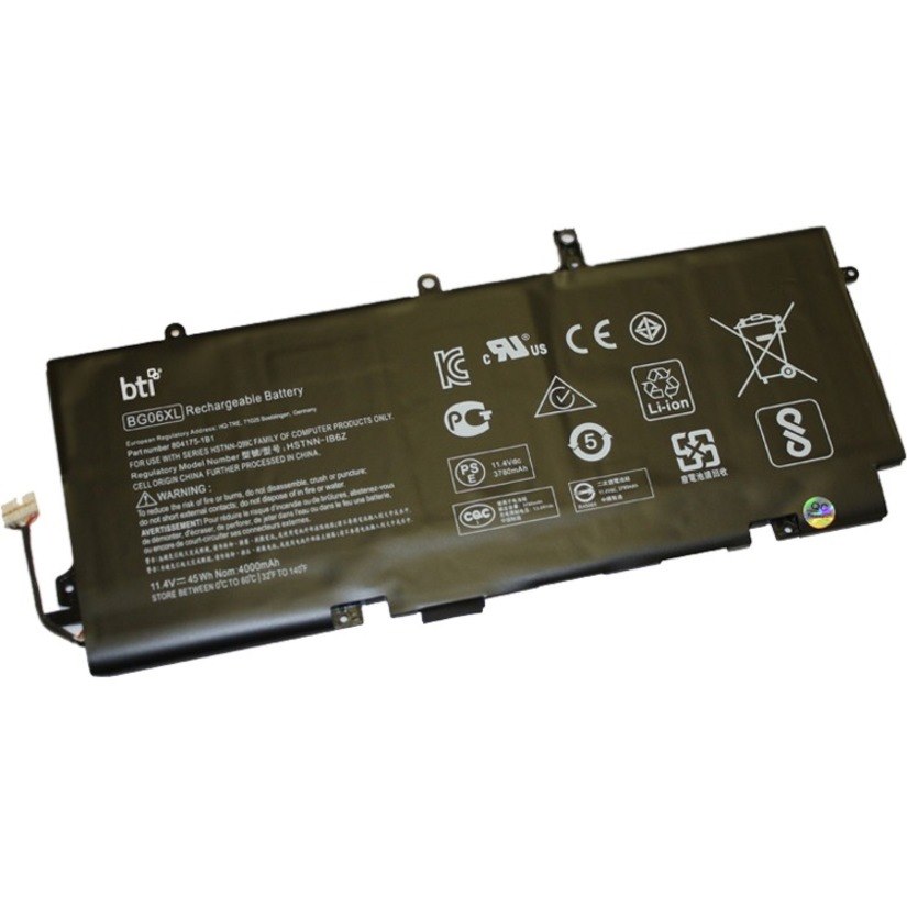 BTI BG06XL-BTI 11.4V 45WHR LI-ION BATTERY 804175-181, 805096-005, 804175-1B1, BG06045XL-PL, 804175-1C1, BG06XL, 805096-001, HSTNN-IB6Z ELITEBOOK 1040 G3