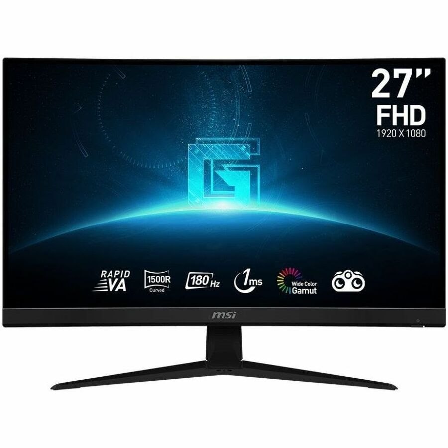 MSI G27C4 E3 27" Class Full HD Curved Screen Gaming LCD Monitor - 16:9 - Metallic Black