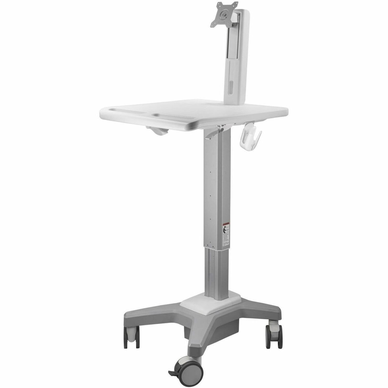 Amer Mounts Light Pedestal Medical Cart with Display Mount (Max Load 17.64lbs)