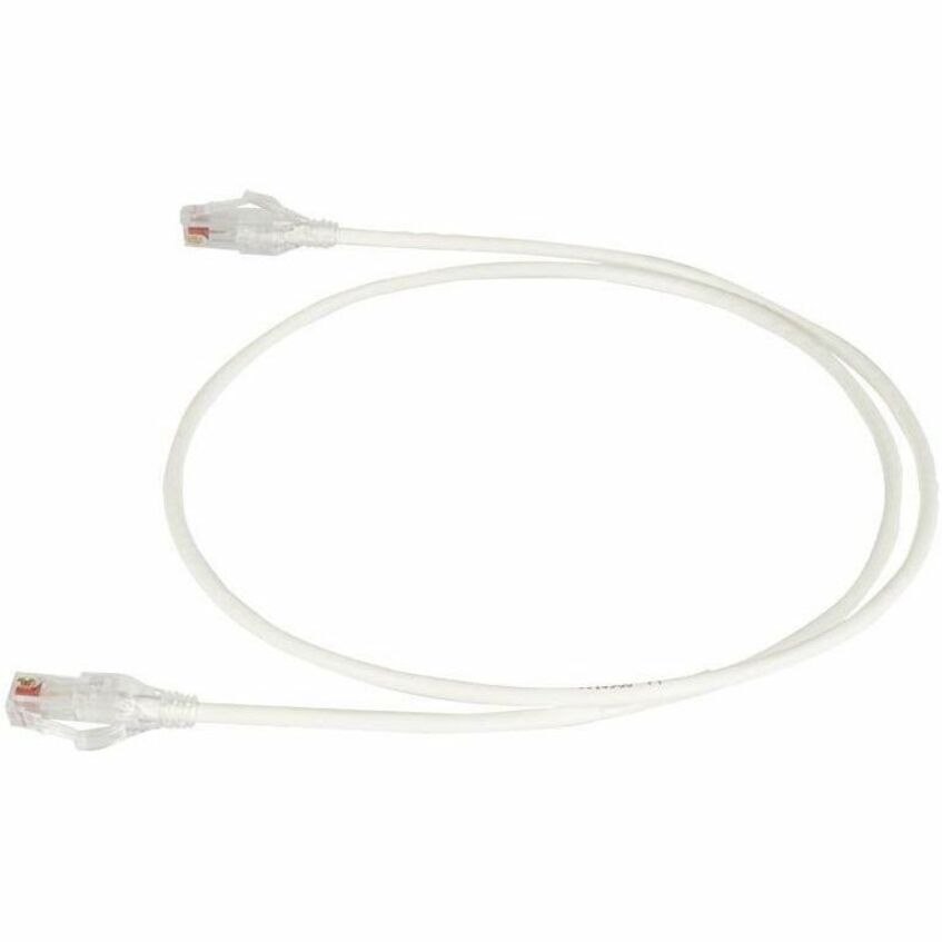 Ortronics 28awg Reduced Diameter CAT 6 channel cord, white, 15ft