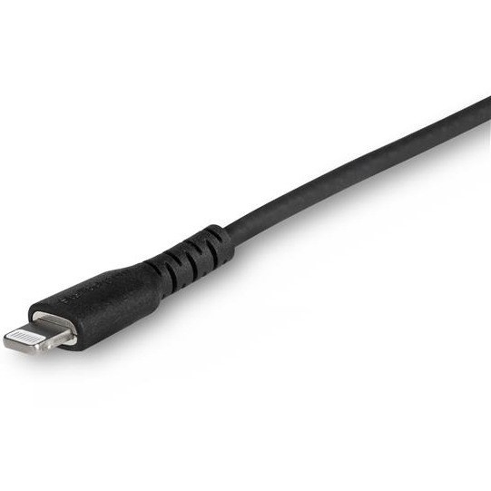 StarTech.com 3 foot/1m Durable Black USB-C to Lightning Cable, Rugged Heavy Duty Charging/Sync Cable for Apple iPhone/iPad MFi Certified