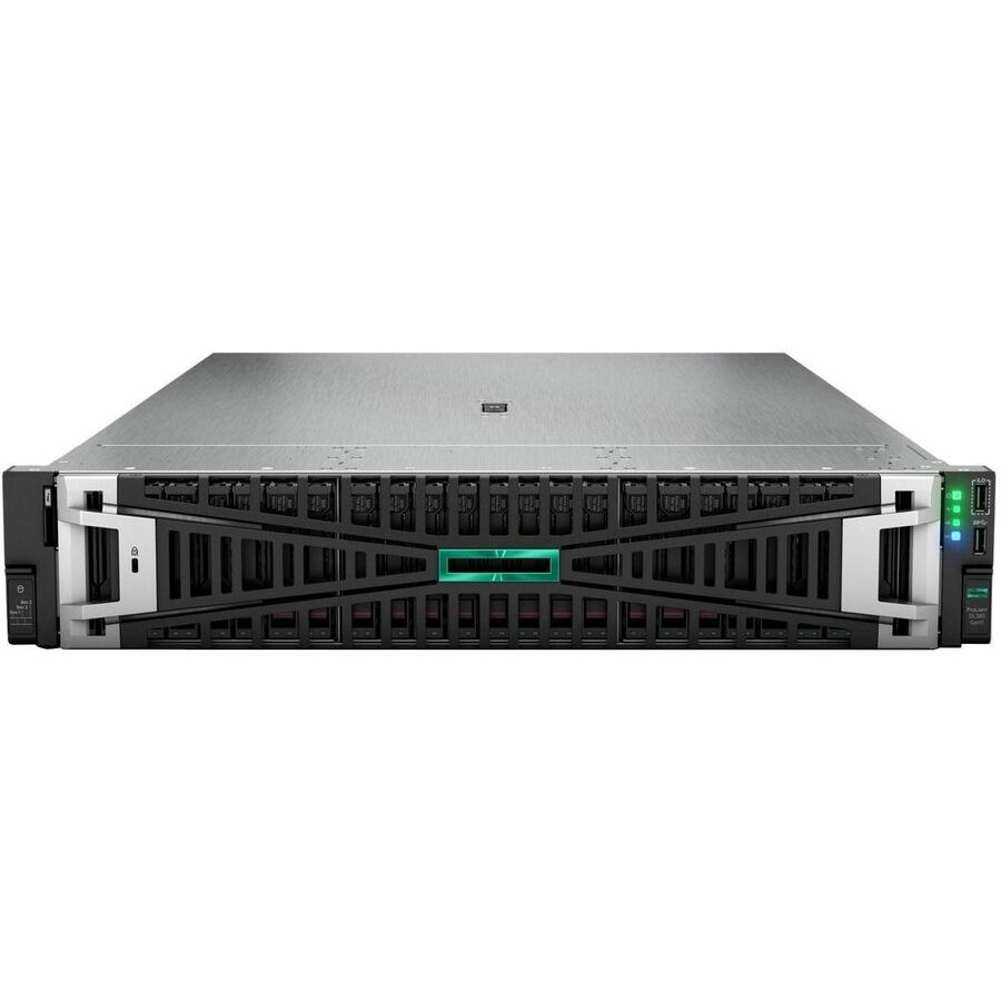 HPE ProLiant DL380 G11 2U Rack Server - 1 Xeon Silver 4510 2.40 GHz - 64 GB RAM - 1.88 TB SSD - (2 x 960GB) SSD Configuration - Serial ATA, Serial Attached SCSI (SAS) Controller