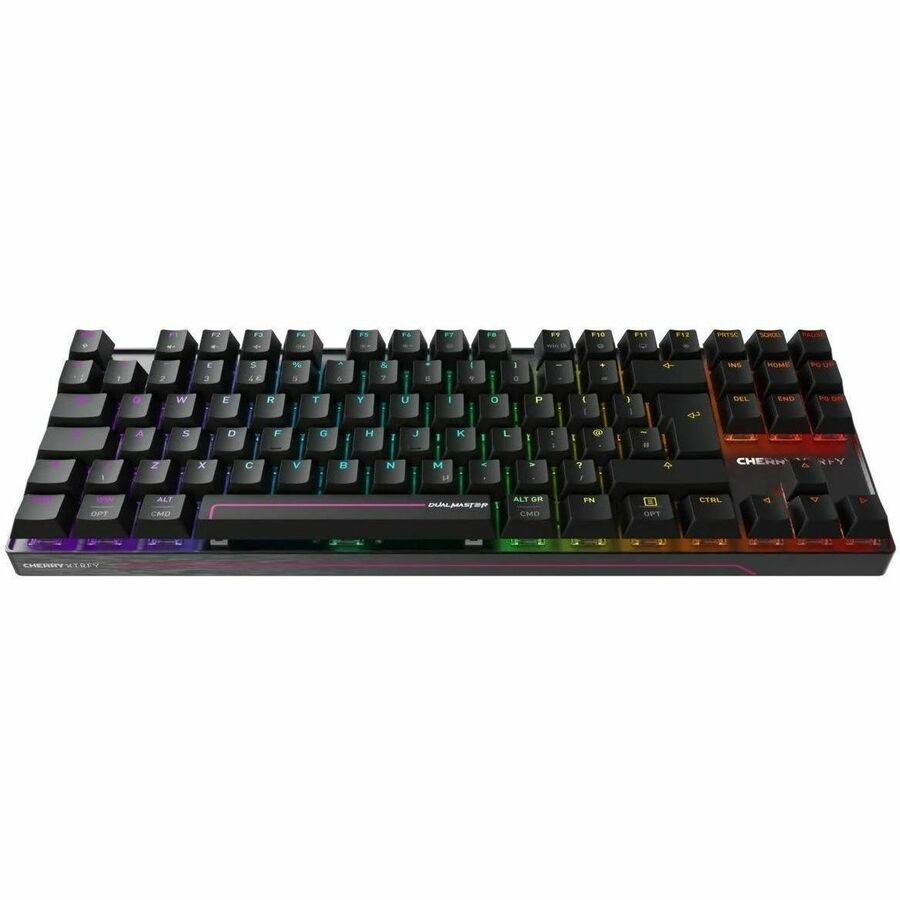 CHERRY XTRFY G8E-3885 Gaming Keyboard - Tenkeyless - Wired/Wireless Connectivity - USB Interface - RGB LED - English (UK) - Black