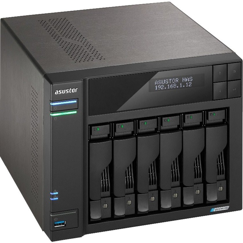 ASUSTOR Lockerstor 6 Gen2 AS6706T 6 x Total Bays SAN/NAS Storage System - 8 GB Flash Memory Capacity - Intel Celeron N5105 Quad-core (4 Core) 2 GHz - 8 GB RAM - DDR4 SDRAM Desktop