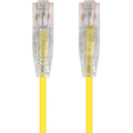 Monoprice SlimRun Cat6 28AWG UTP Ethernet Network Cable, 6-inch Yellow